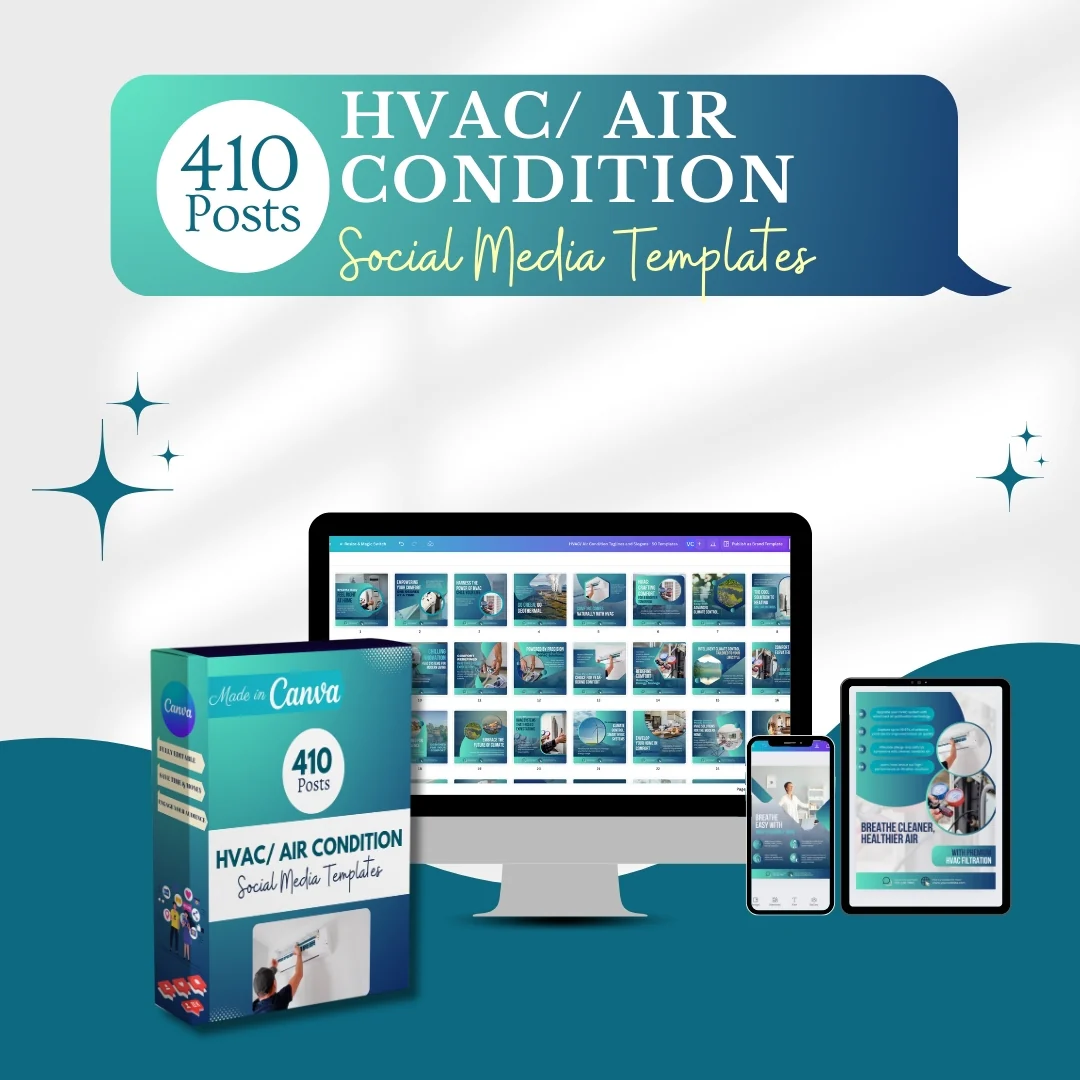 410 HVAC/Air Conditioning – Social Media Canva Templates